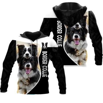 Fashion Black White Dog Pattern Animals Hoodie