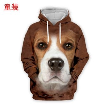 Fashion Brown Dog Pattern Animals Hoodie