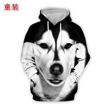 Generous And Beautiful Black White Dog Pattern Animals Hoodie