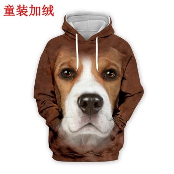 Pretty And Vintage  Brown Dog Pattern Animals Hoodie