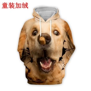 Loose And Gorgeous Brown Dog Pattern Animals Hoodie