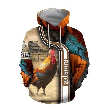  Precious And Cute Colorful Chicken Pattern Animals Hoodie