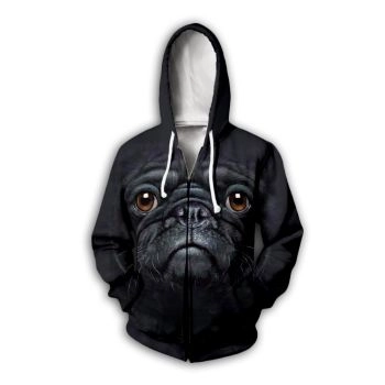 Gorgeous Black Dog Pattern Animals Hoodie