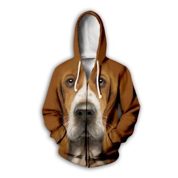 Gorgeous Brown Dog Pattern Animals Hoodie