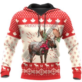 Classical And Elegance Reed Deer Pattern Christmas Hoodie