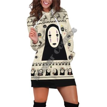 Vintage  And Loose White Expressions Pattern Christmas Hoodie