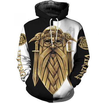 Popular Black White Skull Pattern Tattoos Hoodie