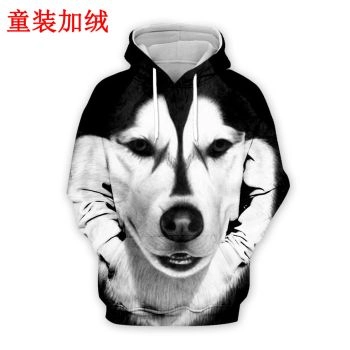 Street Style Black White Dog Pattern Animals Hoodie