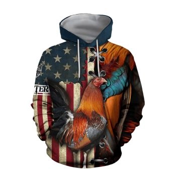  Loose And Gorgeous Colorful Chicken Pattern Animals Hoodie