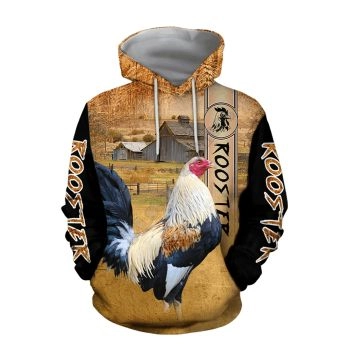  Street Style Colorful Chicken Pattern Animals Hoodie