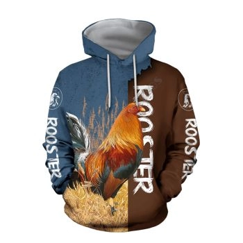  Cute And Loose Colorful Chicken Pattern Animals Hoodie