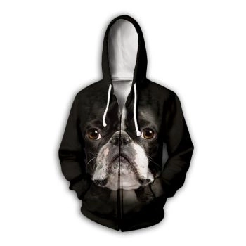 Precious Black Dog Pattern Animals Hoodie