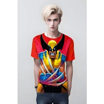 Cosmic Dreams - Wolverine From X-Men Fashionable Multi-Color T-Shirt