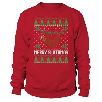 Merry Slothmas funny ugly Christmas Sweatshirt