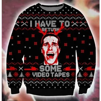 American Psycho Pattern Christmas Ugly Sweater