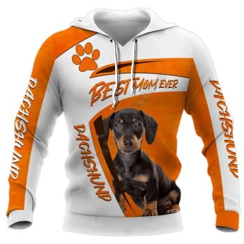 Fashion And Gorgeous Orange White Dog Pattern Animals Hoodie