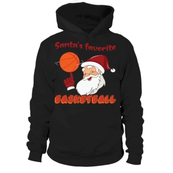 Christmas Sport Santa's Favorite Basketball Hoodies