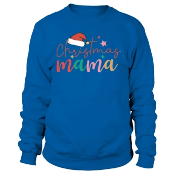 Christmas Mama Retro Matching Christmas Sweatshirt