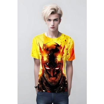 Daredevil Glowing Eyes Shirt - Illuminate the Night with Daredevil's Sight in Yellow