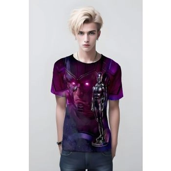 Embrace Legendary Status - Silver Surfer Shirt in Royal Purple with a Luxurious