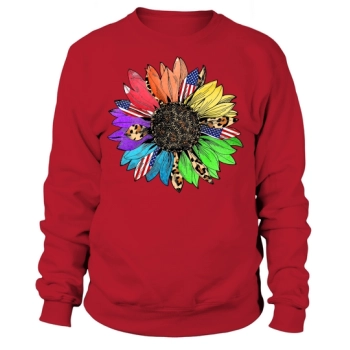 Sunflower LGBT American Flag Sweatshirt