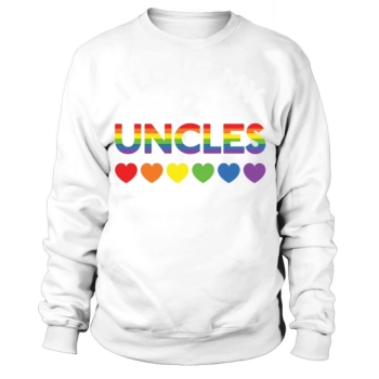 Kids Funny LGBT I Love Uncles Sweatshirt