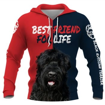 Loose And Gorgeous Red Blue Dog Pattern Animals Hoodie