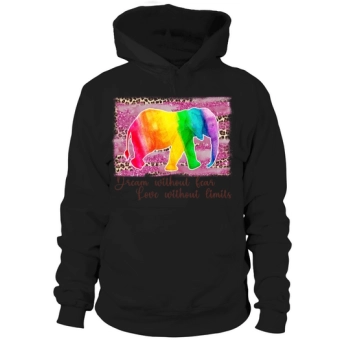 Love Without Borders Elephant LGBT Pride Hoodies