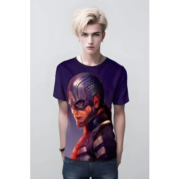 Purple Captain America Winter Soldier Shirt - Embrace the Shadows of Heroic Intrigue