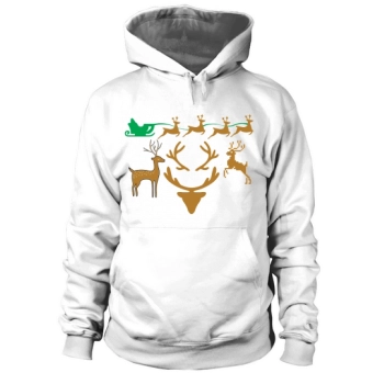 Christmas Deer Icon Christmas Hoodies