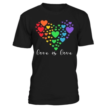 LGBT Heart Shape by Heart Love Is Love