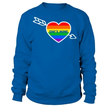 Shes Mine LGBT Couple Rainbow Sweatshirt