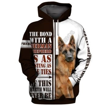 Pretty Brown White Dog Pattern Animals Hoodie