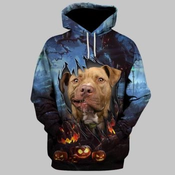 Gorgeous Blue Dog Pattern Animals Hoodie