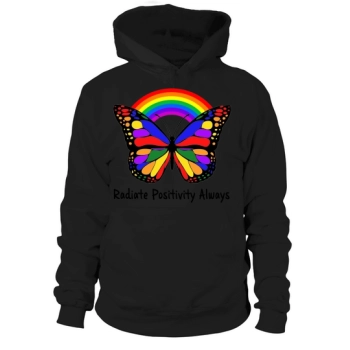 Radiate Positivity Always LGBT Pride Hoodies