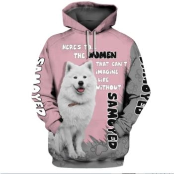  Precious Pink Dog Pattern Animals Hoodie