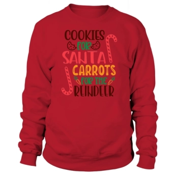 Merry Christmas Cookies for Santa Carrots for the Reindeer 01 Sweatshirt