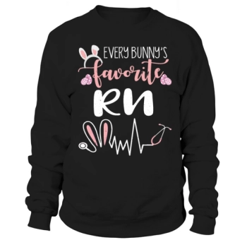 RN Nurse Cute Ears Bunny Easter Day Easter Sunday Sweatshirt