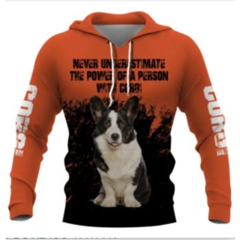 Street Orange Dog Pattern Animals Hoodie