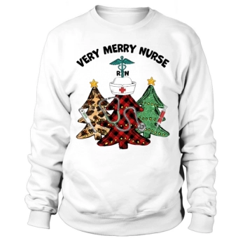 Very Merry Nurse Christmas Tree Sweatshirt