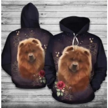 Precious Black Dog Pattern Animals Hoodie