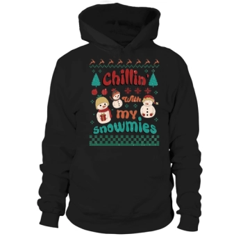 Christmas With My Snowmies Chillin Hoodies