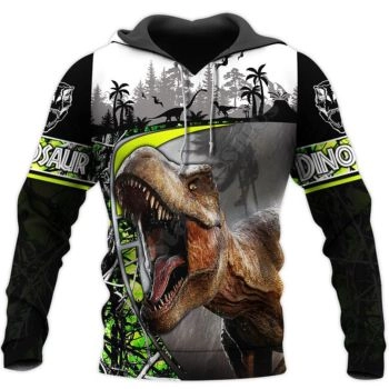 Generous And Beautiful Black Dinosaurs Pattern Animals Hoodie