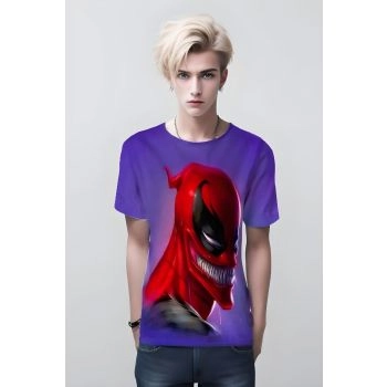 Purple Menace: Deadpool x Venom, A Deadly Symbiotic T-Shirt