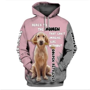 Pretty Pink Dog Pattern Animals Hoodie