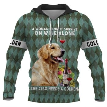 Fashion Green Dog Pattern Animals Hoodie