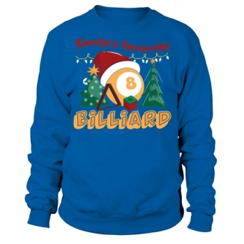 Christmas Sport Santa's Favorite Pool Sweatshirt