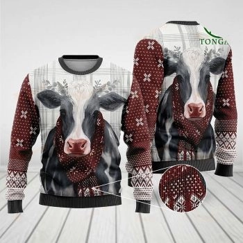 Dairy Cow Christmas Wool Sweater