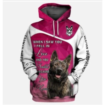 Precious Pink Dog Pattern Animals Hoodie