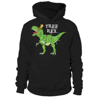 Tree Rex Funny Christmas Trex Tree Hoodies